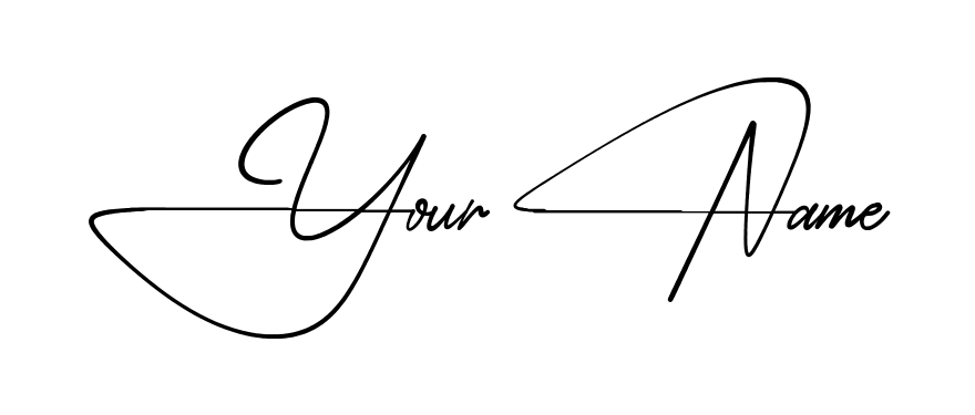 Your Name signature collage sheet style 1