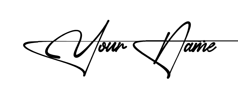 Your Name signature collage sheet style 11