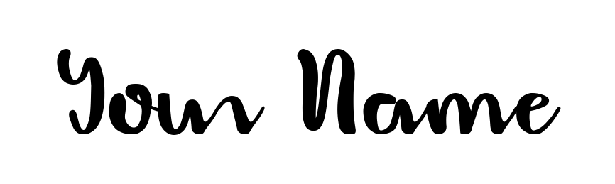 Your Name signature collage sheet style 15