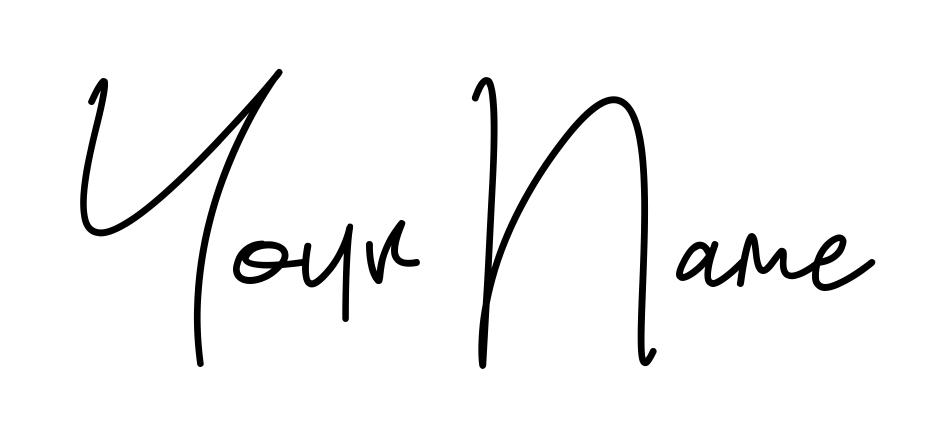 Your Name signature collage sheet style 20