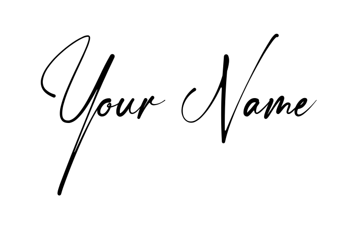 Your Name signature collage sheet style 3