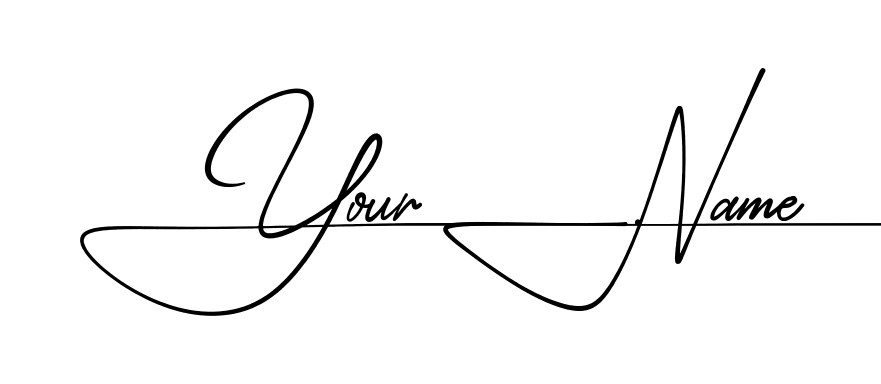 Your Name signature collage sheet style 4