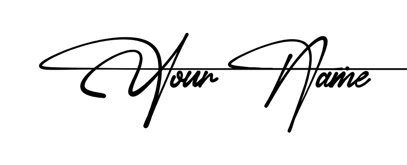 Your Name signature collage sheet style 5
