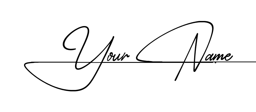 Your Name signature collage sheet style 8