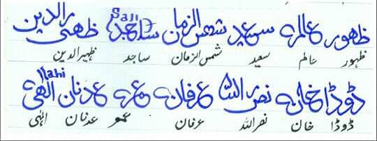 Different Signatures in Urdu 3