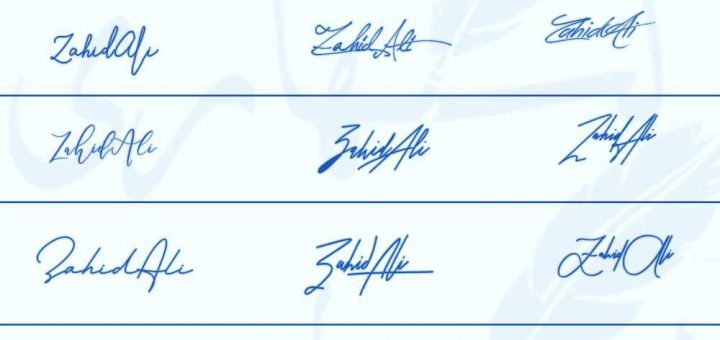 Signatures for Zahid Ali