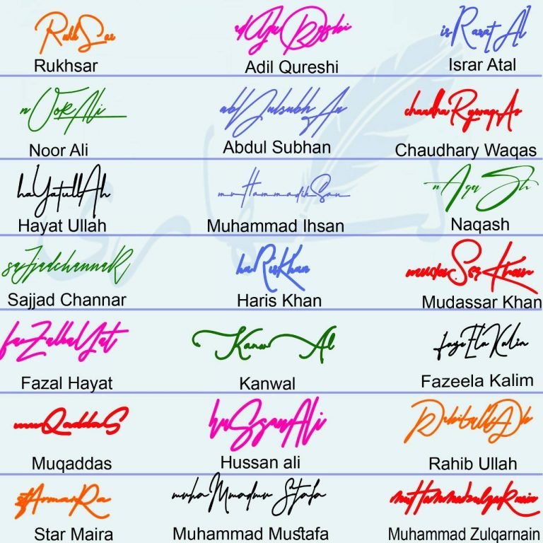 handwritten signature collection