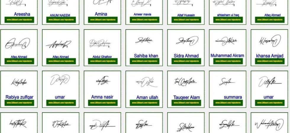 Mix Name Handwritten Signature Collection 11-11-2019