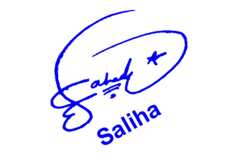 Saliha Online Signature Style